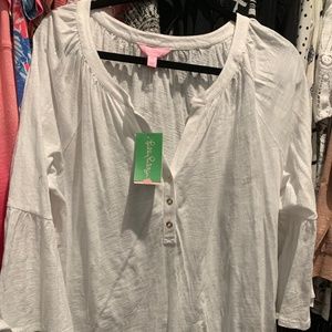 NWT Lilly Pulitzer Teigen Top XL in Resort White